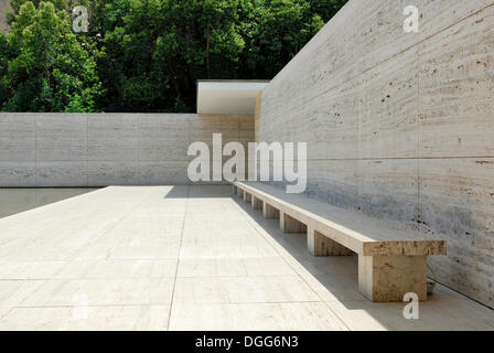 Barcelona-Pavillon rekonstruiert deutschen Pavillon für die Weltausstellung 1929, Architekt Ludwig Mies van der Rohe, Montjuic Stockfoto