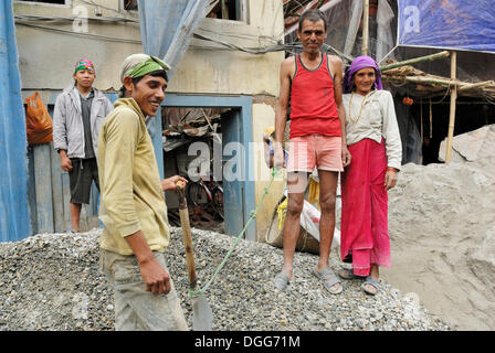 Straße Arbeiter, Thamel, Kathmandu, Nepal, Asien Stockfoto