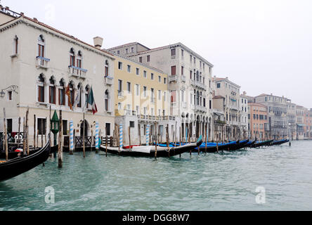 Gondeln auf dem Canal Grande, Canal Grande, Palazzo Foscari, Palazzo Michiel Dalle Colonne, Viertel Cannaregio, Venedig, Venezia Stockfoto