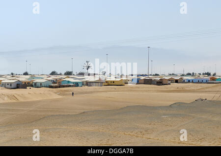 Vorstädtischen Siedlung in der Nähe der Namib-Wüste, Walvis Bay, Walvis Bay, Namib-Wüste, Namibia Stockfoto