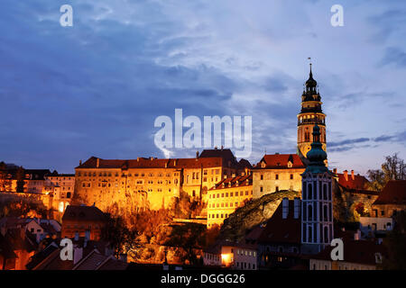 Cesky Krumlov Burg, UNESCO-Weltkulturerbe, South Bohemia, Böhmen, Tschechische Republik, Europa Stockfoto