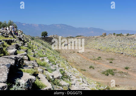 Großen Stadion an der alten archäologischen Stätte von Aphrodisias, Geyre, Karacasu, Aydin, West-Türkei, Türkei, Asien Stockfoto