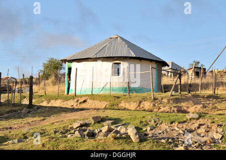 Traditionelle Ringlokschuppen, Cata-Dorf in der ehemaligen Heimat Vereinigung, Eastern Cape, Südafrika, Afrika Stockfoto