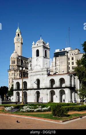 Cabildo, Hausbau, ehemalige Regierung am Plaza de Mayo Platz, Montserrat Bezirk, Buenos Aires, Argentinien, Südamerika Stockfoto