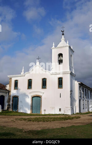 Capela de Nossa Senhora Das Dores, Kirche in der alten Stadt von Paraty oder Parati, Costa Verde, Bundesstaat Rio De Janeiro, Brasilien Stockfoto