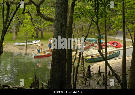 Manatee Springs State Park entlang des Flusses Suwanee in Nord-Zentral-Florida. Stockfoto