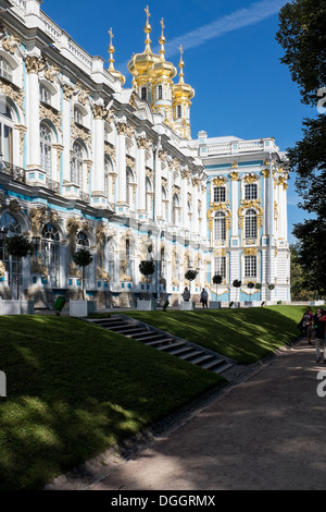Der Katharinenpalast, 25 km Süd-östlich von St. Petersburg, Russland. Es war die Sommerresidenz der russischen Zaren. Stockfoto