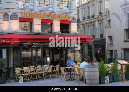 Paris Frankreich, Place Saint St. Georges, 9. Arrondissement, A La Place St. Georges, Restaurant Restaurants Essen Essen Essen Café Cafés, Küche, Essen, Café, brasser Stockfoto