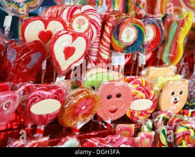 festliche Zucker Süßigkeiten für Kinder, Weihnachtsgeschenke Stockfoto