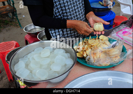 Früchte von Thailand - Suger Palm (Meer-Kokos) Stockfoto