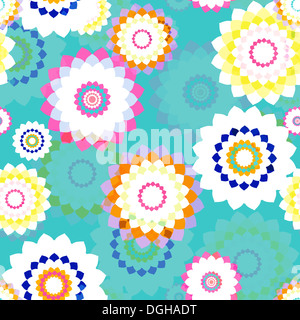 Nahtlose Hintergrund - stilisierte Blumen. Stockfoto