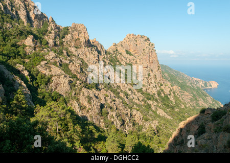 Calanques de Piana, Korsika, Frankreich Stockfoto