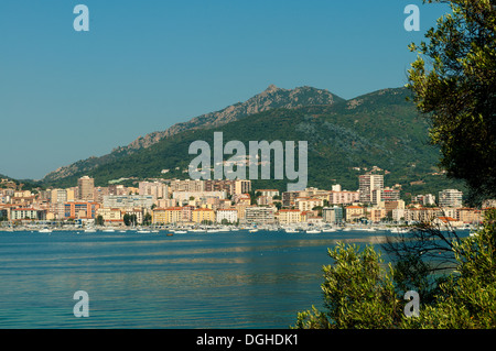 Ajaccio aus Aspretto, West Korsika, Frankreich Stockfoto