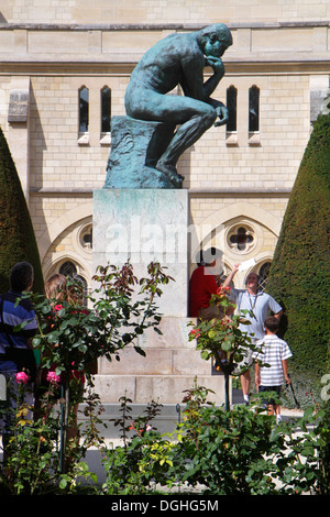 Paris Frankreich, Europa, Frankreich, 7. Arrondissement, Musée Rodin, Rodin Museum, Garten, Gelände, Denker, Kunstkunstskulptur, Besucher reisen auf Reisen Stockfoto