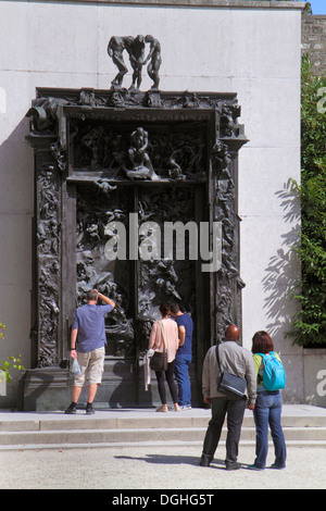 Paris Frankreich,7. Arrondissement,Musée Rodin,Rodin Museum,Garten,Gelände,Kunstskulptur,die Tore der Hölle,Frankreich130818090 Stockfoto