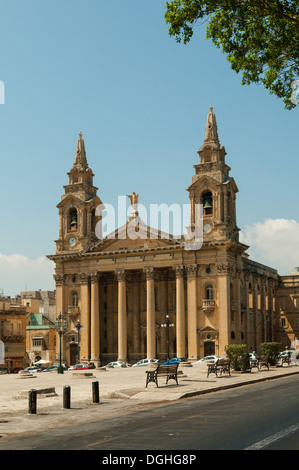 Kirche St. Publius, Valletta, Malta Stockfoto