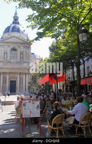 Paris Frankreich, 5. Arrondissement, Quartier Latin, Rive Gauche, Left Bank, Place de la Sorbonne, Restaurant Restaurants Essen Essen Essen Café Cafés, Küche, Essen, Ca Stockfoto