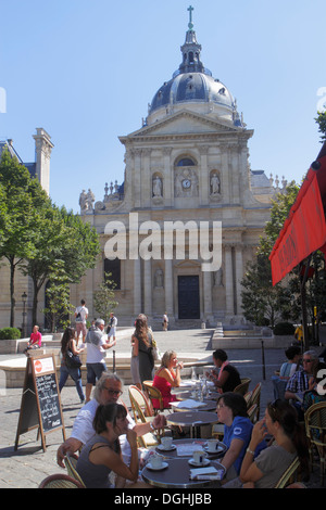 Paris Frankreich, 5. Arrondissement, Quartier Latin, Rive Gauche, Left Bank, Place de la Sorbonne, Restaurant Restaurants Essen Essen Essen Café Cafés, Küche, Essen, Ca Stockfoto