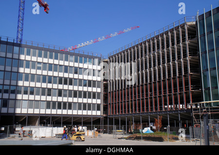 Paris Frankreich, Europa, Französisch, 5. Arrondissement, Pierre und Marie Curie Universität, Jussieu Campus, Schule, neu, unter neuem Baustellenbauer Stockfoto