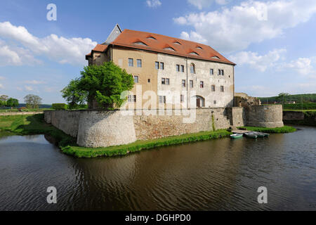 Wasserburg Heldrungen Grabenlöffel Burg oder Festung Heldrungen, Heldrungen, Thüringen, Deutschland Stockfoto