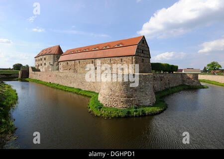 Wasserburg Heldrungen Grabenlöffel Burg oder Festung Heldrungen, Heldrungen, Thüringen, Deutschland Stockfoto