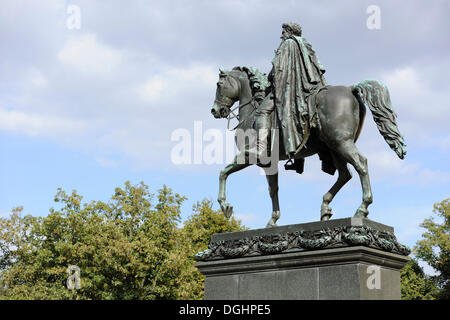 Carl-August-Denkmal am Platz der Demokratie, Demokratie Square, Weimar, Thüringen, Deutschland Stockfoto