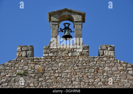 Glockenturm, Trujillo Burg, Trujillo, Provinz Cáceres, Castillo de Trujillo, Extremadura, Spanien Stockfoto