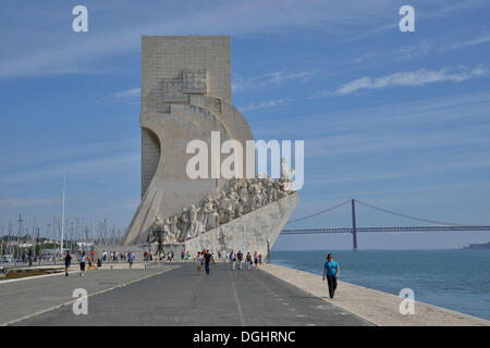 Padrão Dos Descobrimentos, das Denkmal der Entdeckungen, an den Ufern des Tejo, Belém, Lissabon, Lissabon Bezirk Stockfoto