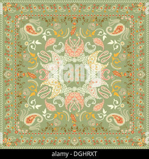 Schal-Design mit paisley-Muster verziert Stockfoto