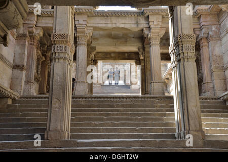 Adalaj Stufenbrunnen, Ahmedabad, Gujarat, Indien Stockfoto