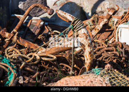 Rostigen Anker, Ballinskellig, Ring of Kerry, Irland, Europa Stockfoto