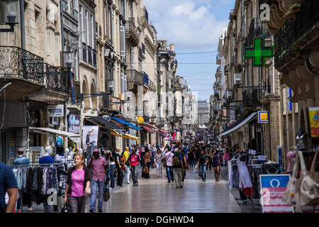 Rue Sainte-Catherine, Bordeaux, Aquitanien, Frankreich, Europa Stockfoto