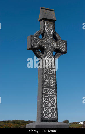 Keltisches Kreuz, County Donegal, Republik Irland, Europa Stockfoto