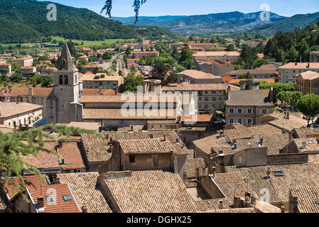 Ansicht von Sisteron, Provence, Provence-Alpes-Cote, Frankreich Stockfoto