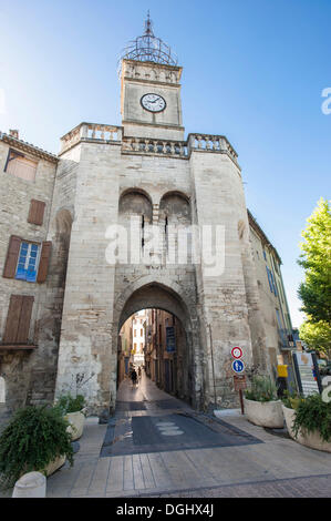 Porte de Kamisardenführers, Stadttor in Manosque, Provence, Provence-Alpes-Cote, Manosque, Provence, Frankreich, Europa Stockfoto