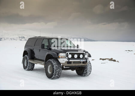 Super-Jeep in den Highlands, Langjökull, südlichen Region, Island Stockfoto