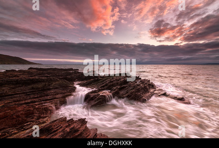 Blick auf einen tobenden Sturm im Whitsand Bay. Stockfoto