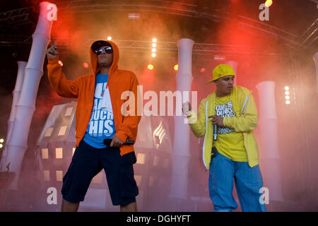 Deutsche Pop-Reggae-Band Culcha Candela live auf dem Heitere Open Air in Zofingen, Schweiz Stockfoto