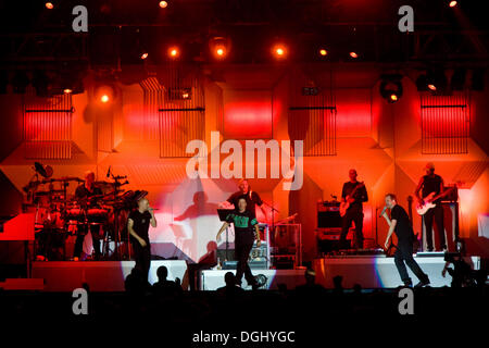 Sterben Sie die Fantastischen Vier, deutsche Rap-Band live auf dem Heitere Open Air in Zofingen, Schweiz Stockfoto