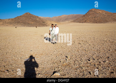 Posing von Wüste Pferde in der Nähe von Klein Aus Namibia Stockfoto