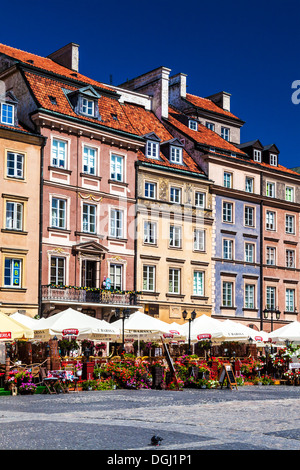 Sommer in Stary Rynek in Warschau. Stockfoto