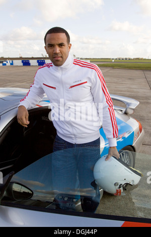 Englischer Sänger Craig David in Bedford Autorennbahn, England.United Königreich. Stockfoto