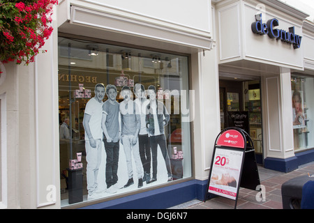 St. Helier Jersey Kanalinseln de Gruchy Schaufenster von One Direction Stockfoto