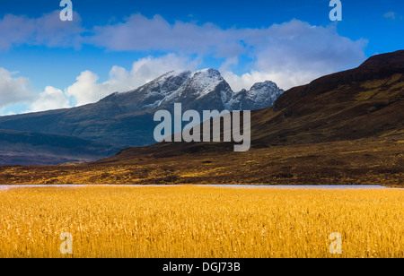 Loch Cill Chriosd entlang der Halbinsel Strathaird auf der Isle Of Skye. Stockfoto