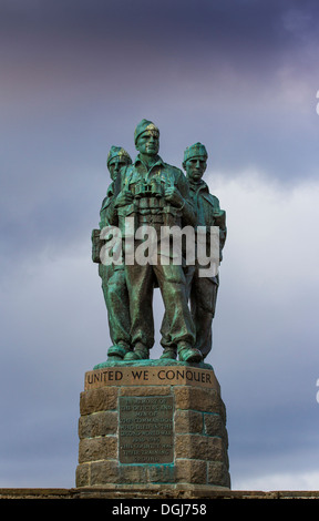 Die Commando-Denkmal am Spean Bridge in den Highlands. Stockfoto