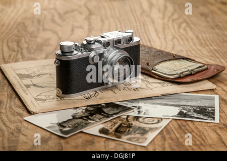 Vintage Leica Camera und Kaufmann Posographe. Stockfoto