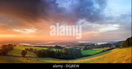 Der Fluss Severn Hufeisen am Newnham von angenehmen Stil gesehen. Stockfoto