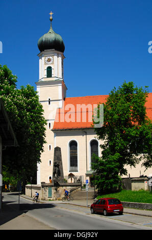 Pfarrkirche St. Peter und Paul, Oberammergau, Bayern Stockfoto