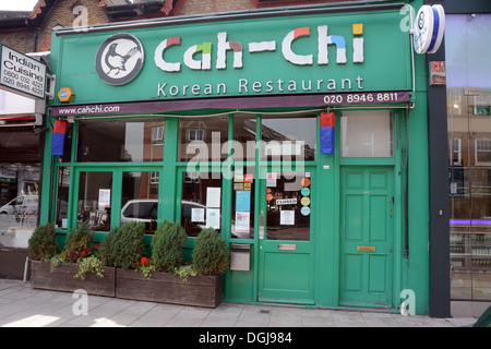 CAH-Chi koreanisches Restaurant auf Garratt Lane in wohlhabenden und gentrifizierten Earlsfield Süd-West London sw18 Stockfoto