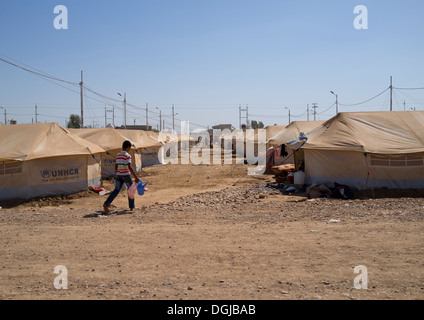 Syrischen Flüchtlingslager, Erbil, Kurdistan, Irak Stockfoto